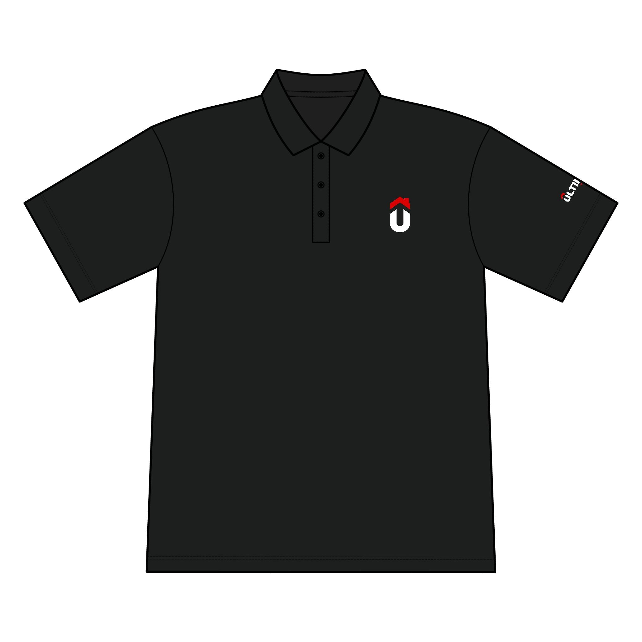 Black 'Old Mate' Embroidered Polo Shirt — Classic Work & Casual Team Polo