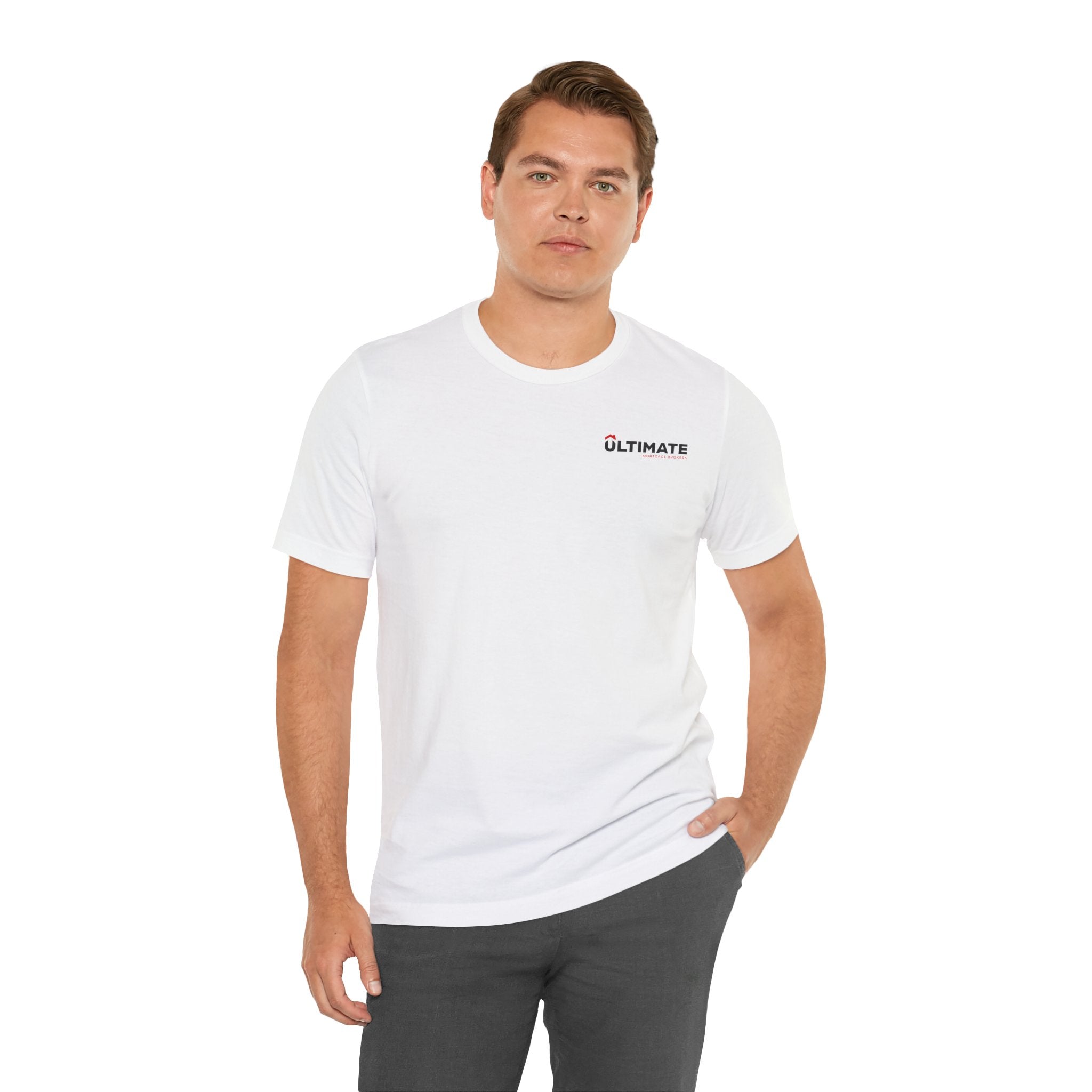 Ultimate Minimalist Logo Tee — White Short Sleeve T-Shirt