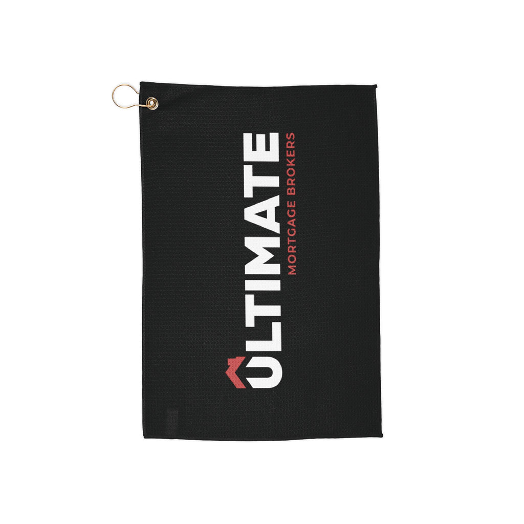 Ultimate Branded Golf Towel — Red Waffle Golf Towel with Grommet & Clip